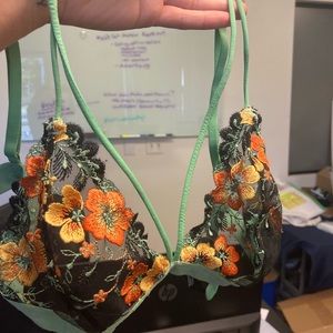 Strappy Bralette, Floral
